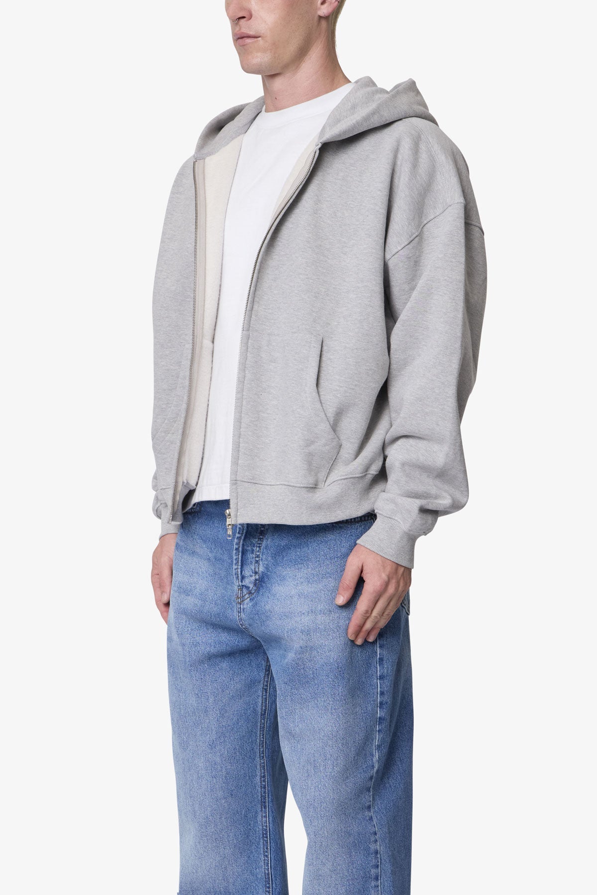 FABEL Heavy Zip Up Hoodie – Heather Grey