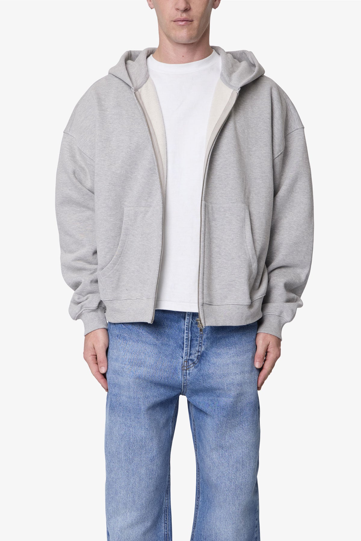 FABEL Heavy Zip Up Hoodie – Heather Grey