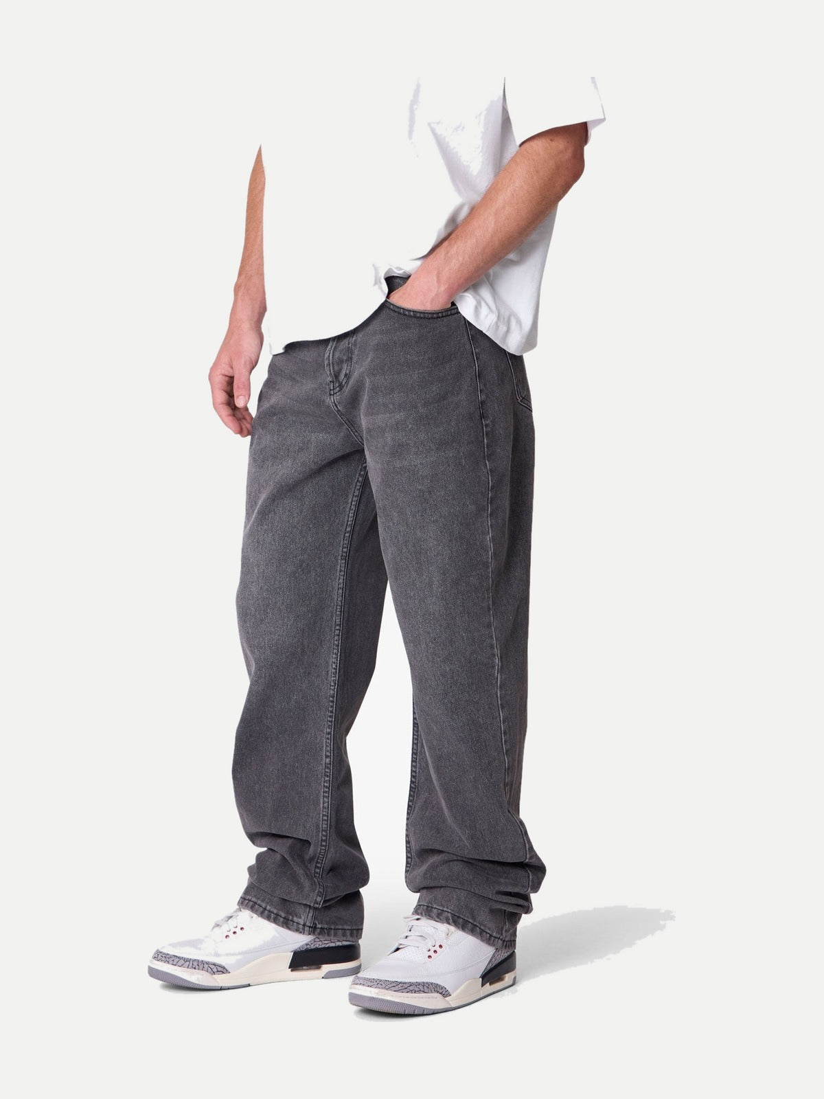 FABEL Baggy Jeans – Donkere Zandwassing